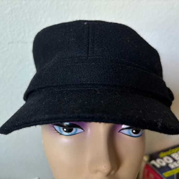 Preston & York Womens Black Wool Newsboy Cap - Like New - Picture 6 of 9